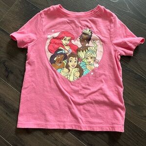Old Navy Pink Kids T-Shirt with Disney Princess Design